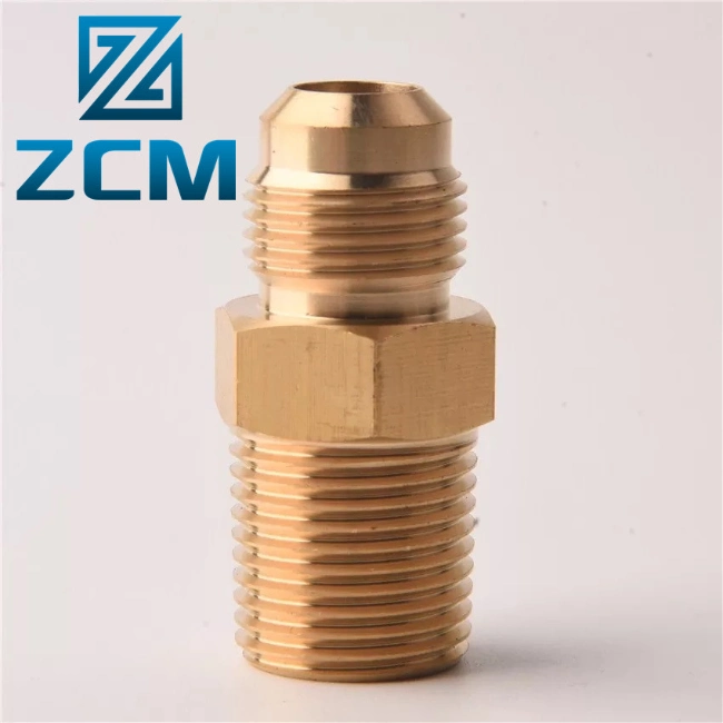 Competitive Price Custom Manufacturing CNC Turning Machining Metal Precision Threaded Brass Hose Fitting