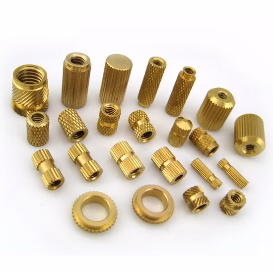 CNC Machining Brass Fittings Brass Knurling Inserts Bushing