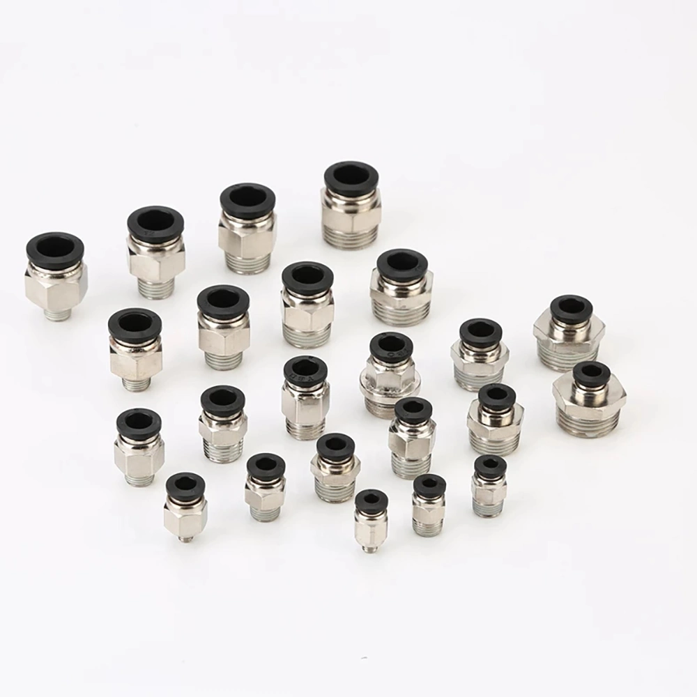 PC Series Male Threaded Connector Quick Push Connect Pneumatic Brass Fitting