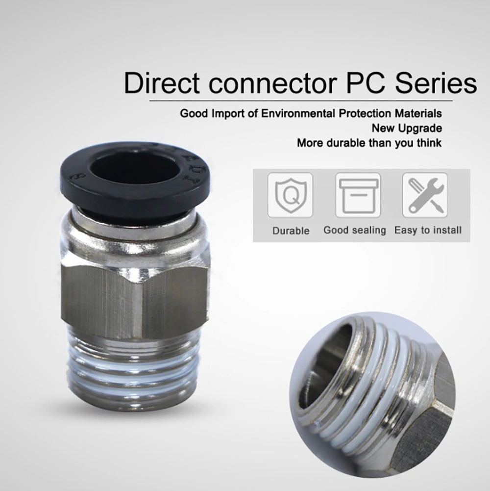 PC Series Male Threaded Connector Quick Push Connect Pneumatic Brass Fitting