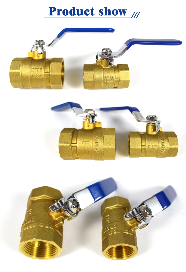 1/2 3/4 1 1-1/4 1-1/2 2 Inch Butterfly Handle Long Handle Female Male Thread Brass Ball Valves for Gas and Water