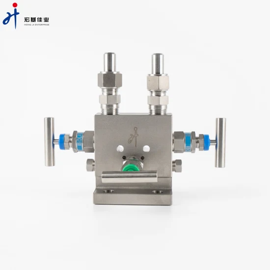Natural Gas Pipeline Instrument Stainless Steel High Pressure T-Type 3-Valve Manifolds