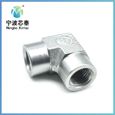Brass Tube Compressor Fittings Pneumatic Hydraulic Parts Nickel Plated Ferrule Elbow Connector