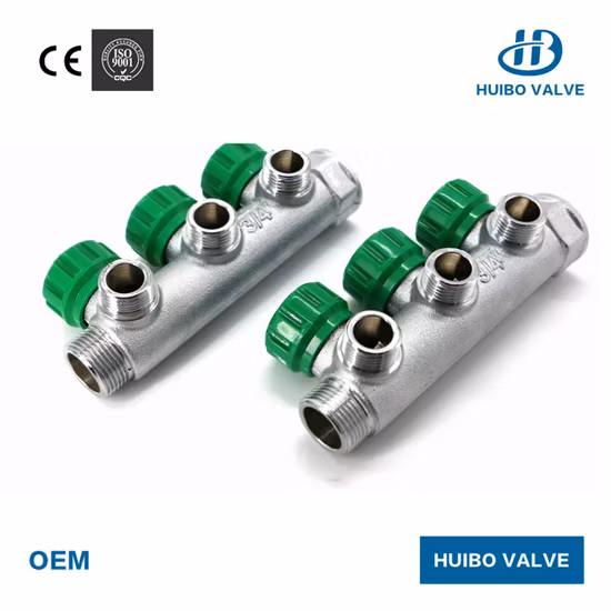 Nickel Plated Brass Manifold with Pex Connection